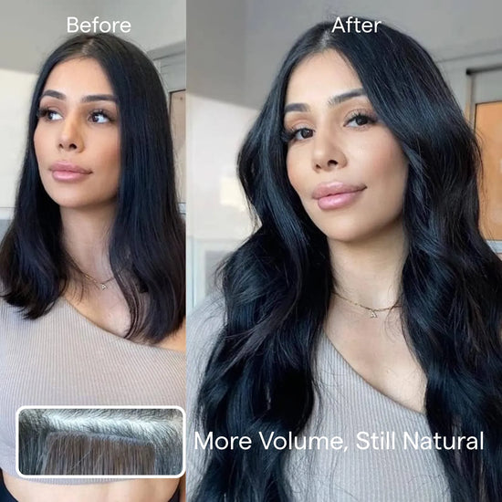 Black Seamless Hair Extensions Wave Style