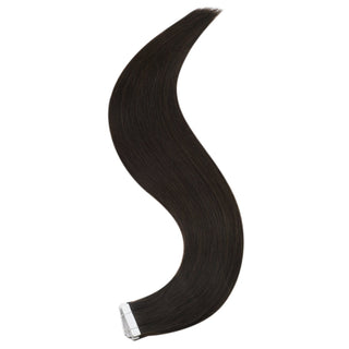 Professional Full Shine tape in hair extensions in dark brown offer seamless blending and natural hair movement.