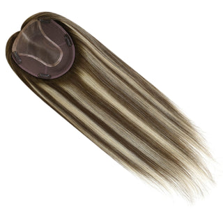 thinning hair solution, breathable base hair topper, virgin human hair, balayage brown clip in, full shine quality, lightweight and comfortable, natural appearance, hair volume boost, seamless fit, hair replacement, real hair, durable construction, hair styling versatility, women’s hairpiece, hair care, effortless volume, natural texture, hair confidence