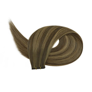 Fullshine multi-layered brown balayage with blonde streaks for extra dimension.