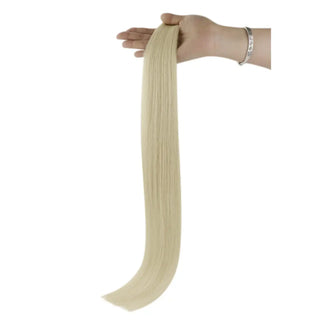 Fullshine icy blonde tape ins offer natural movement and shine.