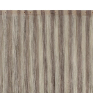 Fullshine Ash Blonde with Blonde Highlights Butterfly Weft is premium virgin hair that adds natural fullness and shine.
