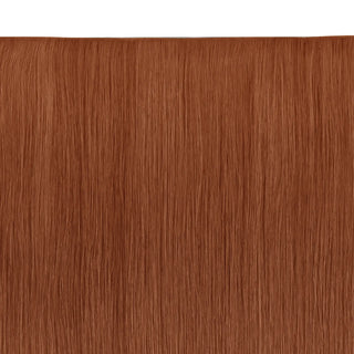 Fullshine Red Copper Butterfly Weft is premium virgin hair that adds natural fullness and shine.

