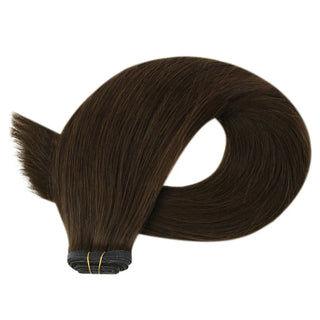 Premium medium brown virgin hair from Fullshine for everyday wear.