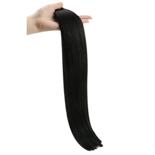 Off black Fullshine flat silk wefts providing slim, flexible installation.