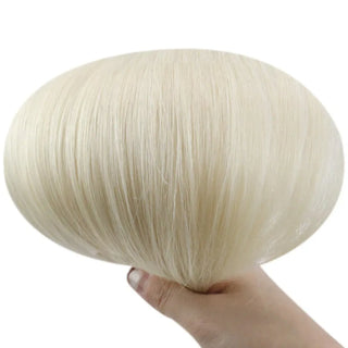 Fullshine seamless bleach blonde tape ins for natural blonde enhancement.