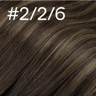 Full Shine balayage blonde highlights color.