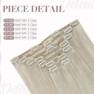 blonde real human brazilian hair extensions clip in