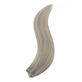 Full Shine caramel blend blonde lowlights virgin weft hair extensions, silky Brazilian human hair for natural salon-quality finish.
