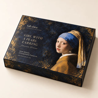 Full Shine Girl with a Pearl Earring limited edition hair extension packaging box from the Masterpiece Collection.