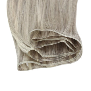 Fullshine flat silk wefts combining cool blonde hues with shadowed lowlights.