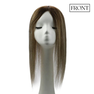 Full Shine balayage brown topper with dimensional brown shades and natural-looking highlights.