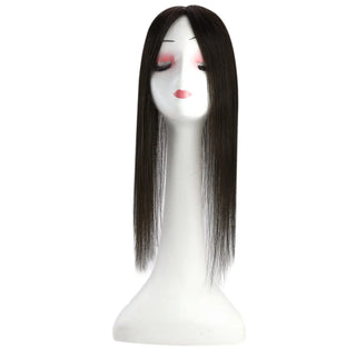 Full Shine black hair topper with a medium base design for natural volume and comfortable coverage.