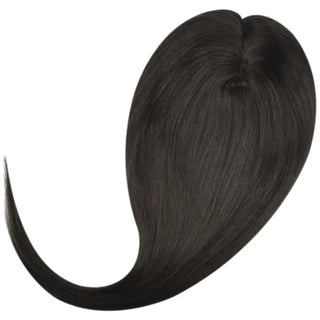 Full Shine black medium base hair topper providing natural-looking coverage and seamless blending.