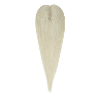 Full Shine blonde hair topper creating a natural-looking hairstyle with added fullness and seamless blending.