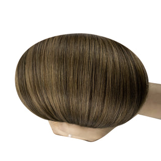 Full Shine brown balayage virgin injection tape in extensions with a lightweight design for comfortable daily styling.