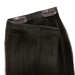 FullShine brown clip in extensions create a natural, thick appearance, adding seamless volume to your hair without any visible clips.