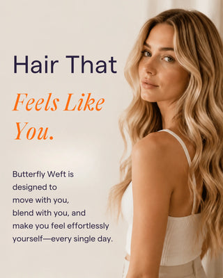 Full Shine butterfly weft hair extensions create a natural, effortless hairstyle that blends beautifully with your own hair.