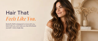 Full Shine butterfly weft hair extensions designed for natural movement, seamless blending, and comfortable everyday wear.