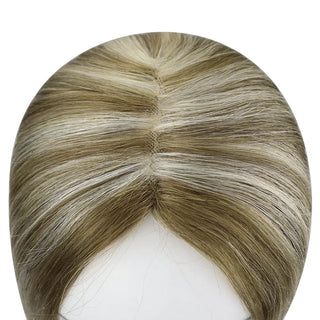 Full Shine chunky highlights human hair piece with Remy hair quality and a natural finish.