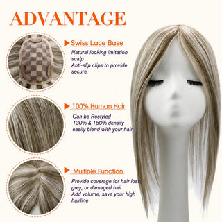 Full Shine chunky highlights topper for women designed for natural volume and seamless blending.