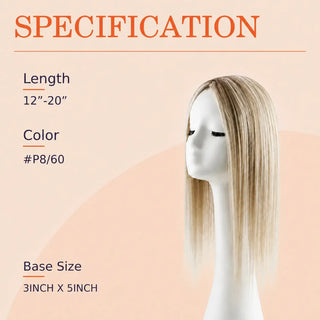 Full Shine chunky highlights virgin hair topper designed for seamless blending and natural-looking coverage.