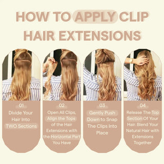 FullShine Remy human hair clip in extensions with secure clips and easy installation.