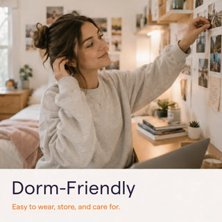 Full Shine dorm friendly hair extensions designed for easy storage, simple styling, and convenient beauty routines in college life.