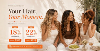 Full Shine hair extensions create a beautiful summer hair moment with natural length and volume