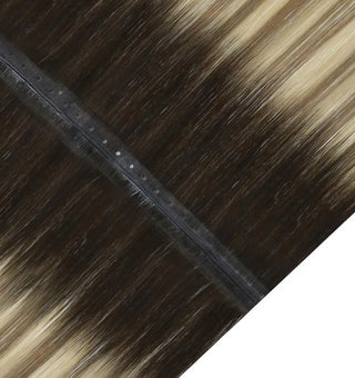 Fullshine Hair warm brown to blonde balayage virgin hair PU hole weft high quality and natural finish