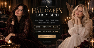 Full Shine early bird Halloween hair sale featuring human hair extensions and hair toppers with an accessible purchase threshold and seasonal savings.