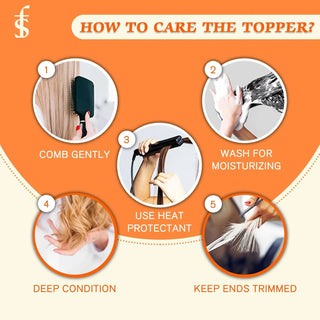 fullshine,hair topper care,hair topper maintenance guide,how to care for hair toppers,human hair topper cleaning tips,hairpiece washing instructions,topper conditioning steps,virgin hair topper care routine,clip in topper maintenance,real hairpiece care tips,how to store hair topper,hair topper drying method,best way to maintain hair toppers,hairpiece care for all colors,hair topper brush guide,topper styling safety,heat styling tips for human hair topper,extend hair topper lifespan,topper detangling advice