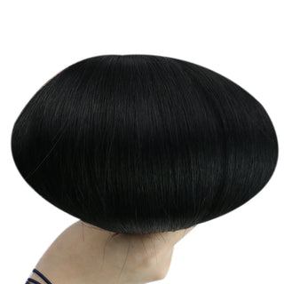 Full Shine injection tape in black virgin hair extensions designed for professional salon installation and natural results.