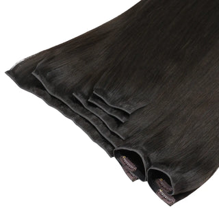 FullShine Remy clip in extensions give a seamless, invisible fit that adds volume without showing any clips or seams.