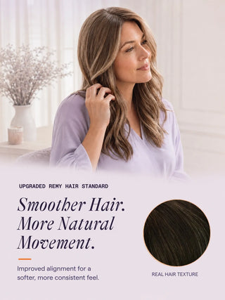 Full Shine large base mono hair topper providing a natural hair solution with realistic appearance.