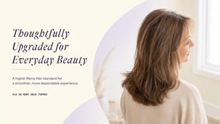Full Shine large base human hair topper with a realistic finish and natural movement