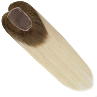 Full Shine ombre hair topper creating a natural-looking hairstyle with added fullness and beautiful movement.