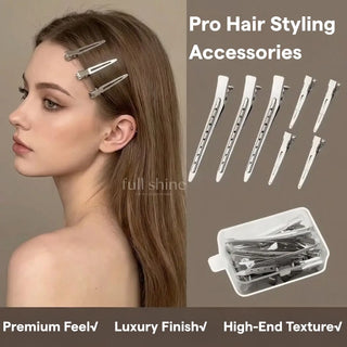 Full Shine professional hair sectioning clips provide secure grip for easy root volume and salon styling.