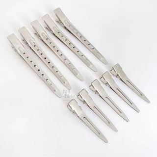Full Shine salon hair sectioning clips help create clean and precise partitions for professional hairstyling.