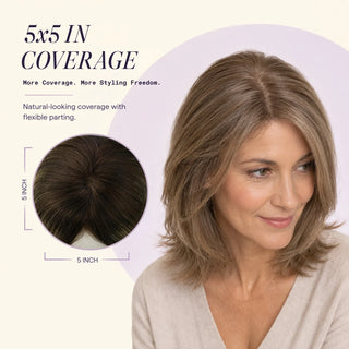 13x13cm Human Hair Toppers Mono Base Darkest Brown #2