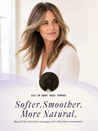 Full Shine Remy hair topper designed for seamless hair blending and natural styling results.