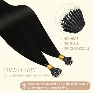 Nano Ring Hair Extensions made from 100% Remy human hair provide a seamless, natural look without the need for heat or glue, offering easy application and long-lasting results.