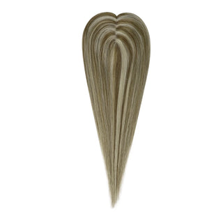 Full Shine Remy human hair topper showing soft texture, natural shine, and realistic movement.