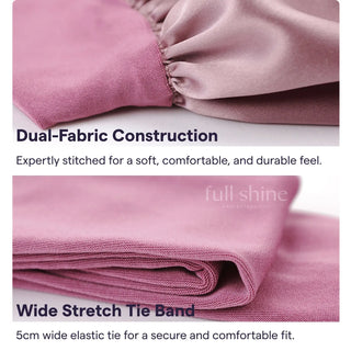 Full Shine wide band satin bonnet stays secure and comfortable throughout the night without slipping.
