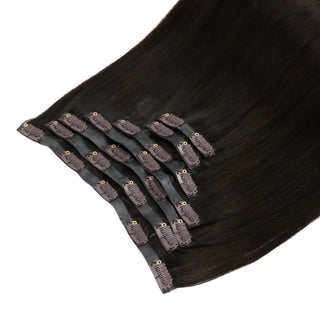 [Pre order] Genius PU Clip in Hair Extensions 7 Pieces Brown Highlights #2/2/6