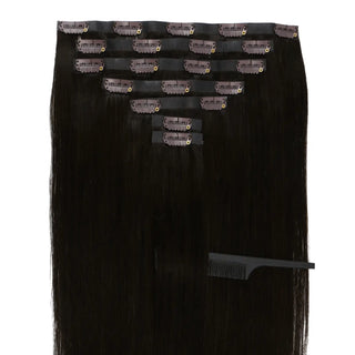 [Pre order] Genius PU Clip in Hair Extensions 7 Pieces Brown Balayage #4/27/4