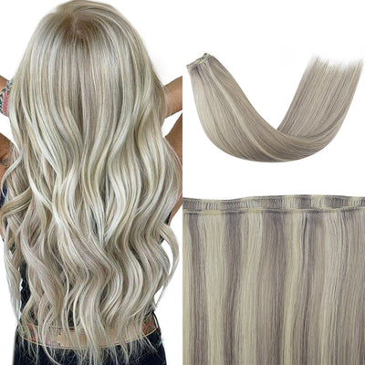 Full Shine Virgin Weft Brazilian 100% Human Hair Sew In Bundles (#P19/60)-Regular Virgin Hair Weft-Full Shine