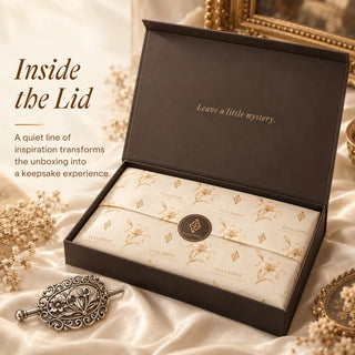 Mona Lisa edition contents wrapped in Full Shine branded floral tissue paper with a decorative seal.