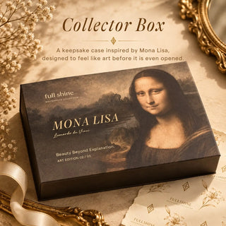 Open Mona Lisa hair extension gift box showing the interior presentation and message.