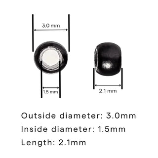 High-quality Nano Ring Beads, compatible with Nano Ring Hair Extensions for a secure, long-lasting attachment with no heat, glue, or chemicals.